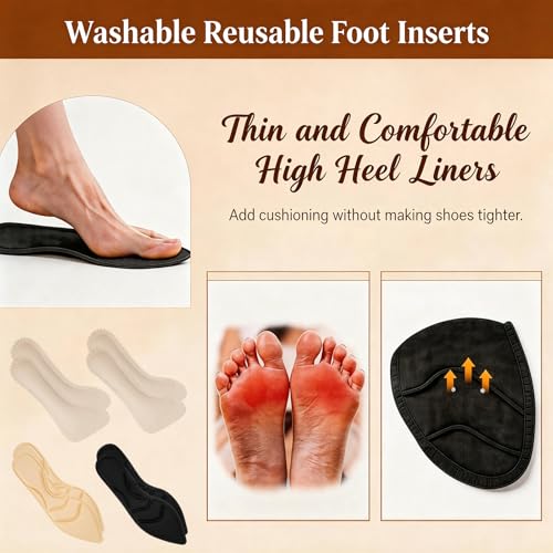 4 pares de plantillas para tacones altos para mujer miniatura 6
