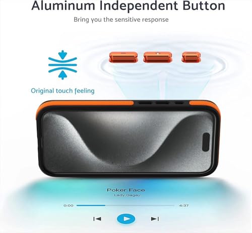 Coque de téléphone pour iPhone 16 Pro support magnétique gris