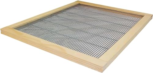 8 Frame Queen Excluder Wooden/Timber Bound Metal Frame Excluder. Heavy Duty Queen Excluder for 8 Frame Hive Beekeeping Separating Queen Bee from The Honey Making Area. (1 Pack)