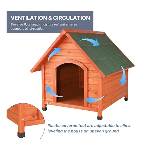 Trixie 39531 Natura Cottage Dog House– Outdoor Dog House For Medium Dogs With Weatherproof Sealer & Peaked Roof thumb #4