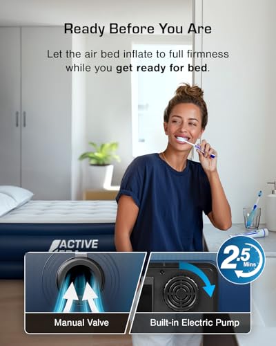 Active Era Air Bed - Premium Double Size AirBed with a Built-in Electric Pump and Pillow - 4