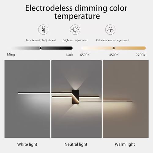 Lámpara de larga líneas LED para iluminación de pared interior con temperatura regulable 2