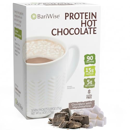 BariWise Protein Hot Chocolate with Marshmallows, Hot Cocoa, Low Sugar,