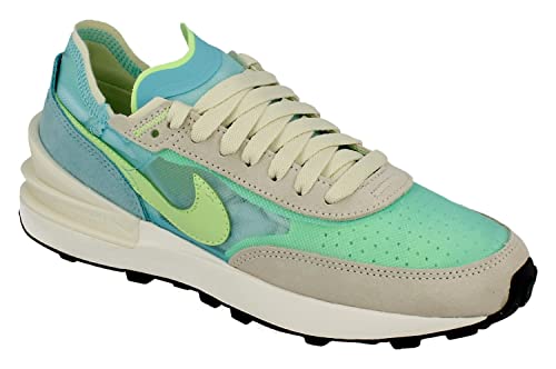 Image of Nike Women's Waffle One Gymnastics Shoes, White Aqua Lime Glow 401, 7.5 Women