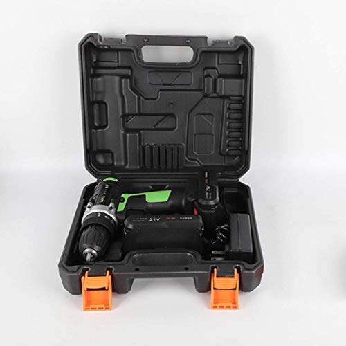 Samnuerly Akku-Bohrschrauber mit hohem Drehmoment, Schnellladegerät, kabelloser Kombi-Bohrschrauber, Schlagschrauber-Set, Heimwerker, Schwarz