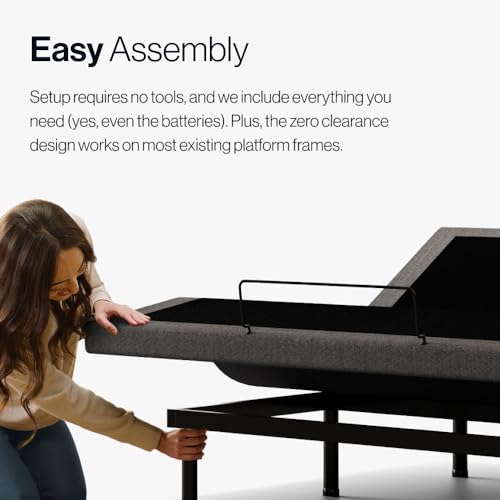 Image of Adjustable Comfort Upholstered Adjustable Bed Base 2.0 with Upgraded Motors, Massage, Wireless Remote, USB Port-Ergonomic Head and Foot Inclines, Twin XL