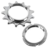 固定ギア 自転車 コグ ピストバイク 1/2' 1/8' 厚歯 スプロケット シングルスピード 単速 ロックリング付き (13T)