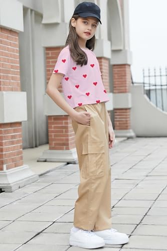 Image of Betusline Girls & Women Basic Summer Short Sleeve Slim Fit T-Shirts Soft Crewneck Crop Y2k Tee Cute Gym Fashion Clothes