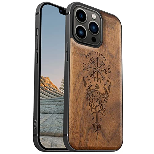 Coque magnétique iPhone 13 Pro antichoc avec boussole viking MagSafe