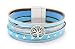 Produktbild Musthaves Damen Armband mit Baum des Lebens und Sternen - Echtes Leder - 19,5 cm (Blau)