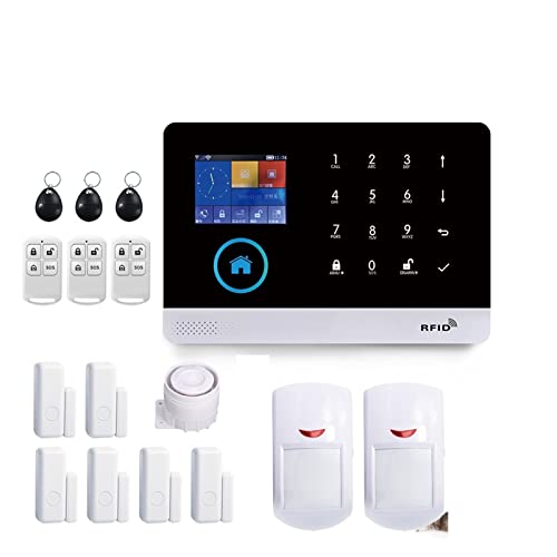 Kit Alarma Casa, PG103 Sistema de alarma WiFi 4G Tuya con sensor de movimiento inmune de PET Ip Cámara inalámbrica Smart Home Sprowing Soporte Control de voz(Pet Immune-P)