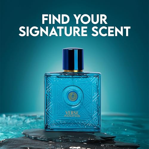 Image of AFLUXE Verse Adonis Eau de Parfum for Men, Oriental Woody Gourmand Cologne | Mint citrus opening. base creates a warm woody perfume for men. Ideal for date night & daily signature wear.