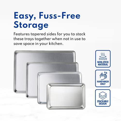 New Star Foodservice 36923 Commercial-Grade 18-Gauge Aluminum Sheet Pan/Bun Pan, 18" L X 26" W X 1" H (Full Size) | Measure Oven (Recommended) #TOP7