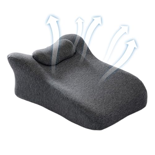 Almohada trasera: cojín de cuña para una posición propensa a la cara con un apoyo transpirable para la herramienta de elevación de la espalda y las piernas para los adultos Mujeres Terapia de sueño de