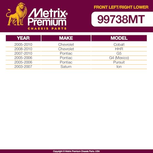 Metrix Premium Chassis Parts Control Arm Kit w/Ball Joints Fits HHR 08-10 by METRIX PREMIUM CHASSIS PARTS - Used condition - Image 2