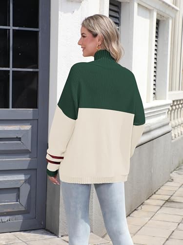 Image of Sweater for Women Winter Turtleneck Long Sleeve Pullover Tops Casual Oversized Knitted Sweaters