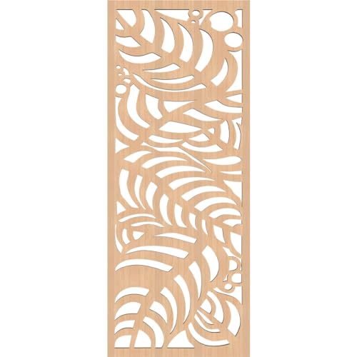 Image of 11 3 /8 inchW x 29 3 /8 inchH x 3 /8 inchT Mills Decorative Fretwork Wood Wall Panels, Hickory