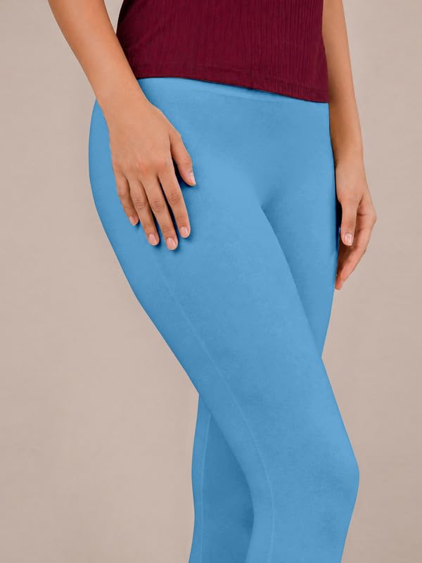 Image of TRENDMALLS Women's Microfiber Elastane Stretch Soft Churidar Length Leggings with Ultrasoft Waistband