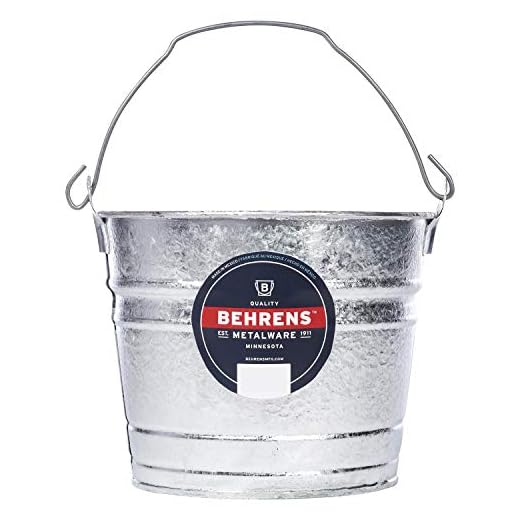 Behrens 1205 Hot-Dipped Galvanized Steel Utility Pail, 5-Quart, Silver
