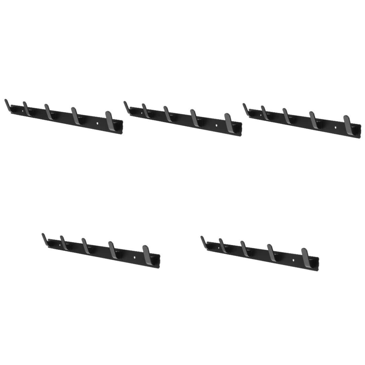 Didiseaon 5 Piezas Perchero De Aluminio Perchero De Pared Organizador De Ganchos Para Armario Ganchos De Puerta Estante De Gancho Flotante Estante De Gancho Colgante Repicar Black Aluminio