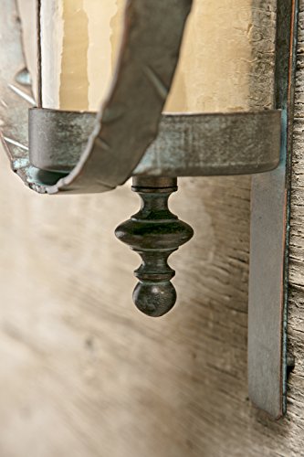 IMAX 20274 Circle Wall Sconce - Candle Holder for Home, Hotel, Reception Areas. Metal Wall Candle Sconce with Crackled Glass Hurricane. Decor Accessories - Thumbnail 6