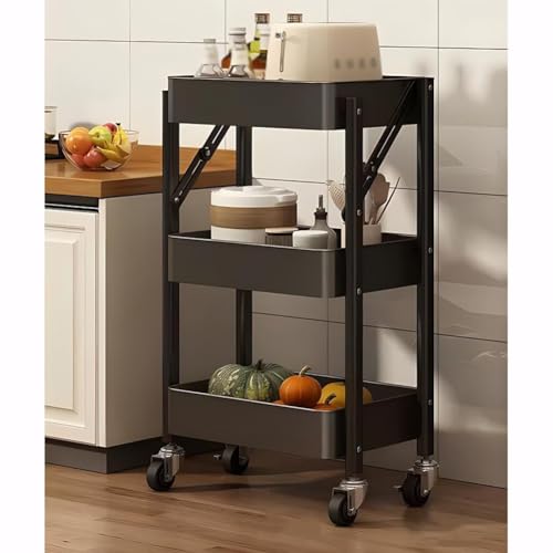 Carrito rodante de metal multiuso para organizar tu cocina