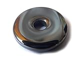 Durchmesser: 4 cm. Hämatit natur Blutstein Edelstein Donut Ketten Anhänger 4 cm