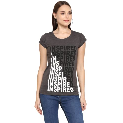 Image of Modeve Women Printed Cotton Blend Half Sleeve Round Neck T-Shirt for Summer