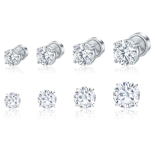 Più taglie disponibili: Include 4mm, 5mm, 6mm e 7mm, liberamente combinabili e sovrapponibili, adatte a cartilagine, lobo e altre zone, soddisfacendo diverse esigenze di stile.
