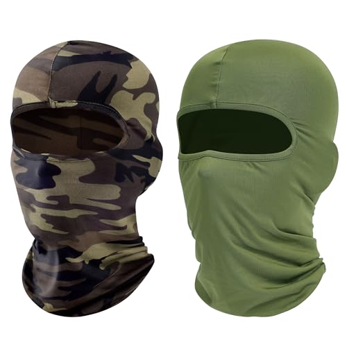 Image of ROXUN Balaclava Ski Mask, 2 Pack Summer Motorcycle UV Protection Shiesty | Cooling, UPF 50+, Unisex, Windproof, Face Mask, Neck Gaiter, Versatile Use