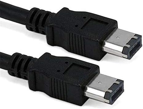 Cable Builders IEEE 1394 Firewire 400 iLink Cable 6 Pin to 6 Pin IEEE1394 6-6 Length 6FT for PC Mac DV 6 Foot 6 Feet Black Friday November Cyber Monday Sale