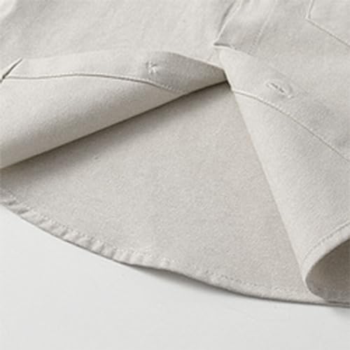 Toddler Boys Long Sleeves Blouse Stand Collar Button Trendy Shirt Cotton Soft Casual Tops Clothes with Chest Pocket2