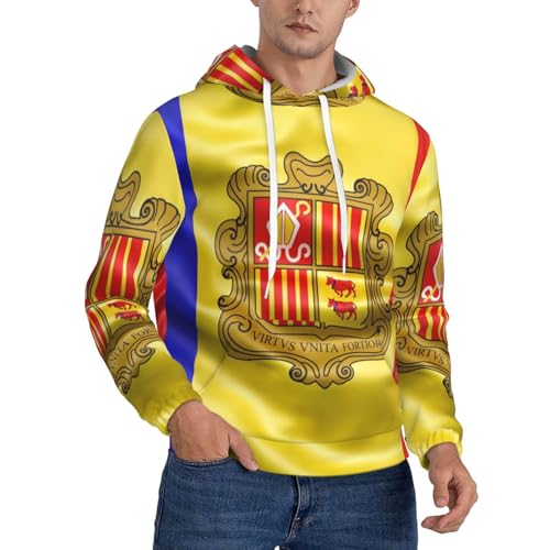 Sweat à capuche homme Andorre en polaire contre le froid de l'hiver