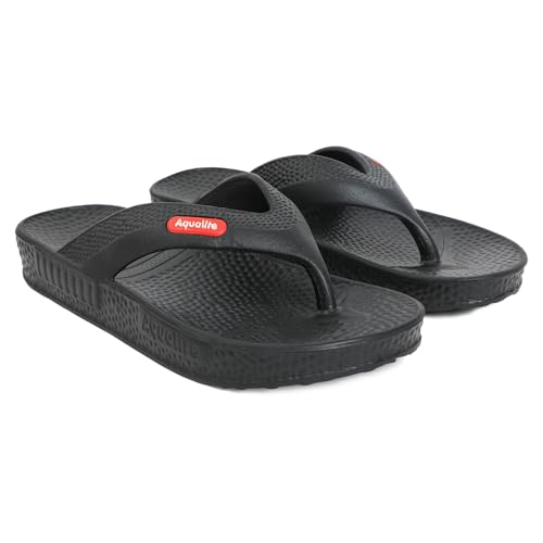 Image of Aqualite AL-1255 Slippers for Men with Comfotable Sole Slip-On Flat Flip Flops, Sliders, Chappal & Comfortable Slipper for Men