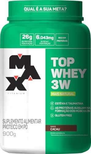 Max Titanium Top Whey 3W Mais Natural (900G) - Max Titanium Top Whey 3W Mais Natural (900G) -