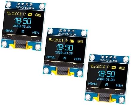Aihasd 0,96 Pollici Blu E Giallo I2C IIC OLED LCD