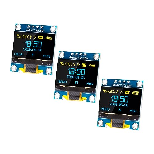 APKLVSR 3PCS 0.91 I2C Display Modul,IIC I2C Display OLED Anzeigemodul 128x32 3.3V/5V für Arduino und andere Mikrocontroller