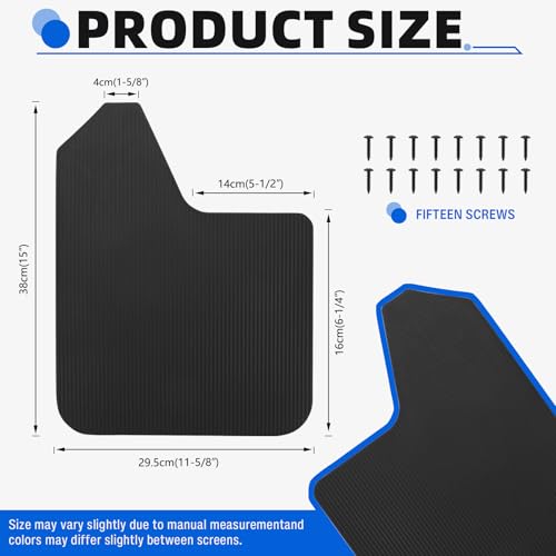 Image of 4PCS Universal Mud Flaps for Pickup Trucks Vehicles Mudguard Splash Guards Front and Rear Set Flexible and Bendable Mudflaps Dirty Traps Fender Flares Compatible with Dodge Ram Ford GMC Toyota Tacoma