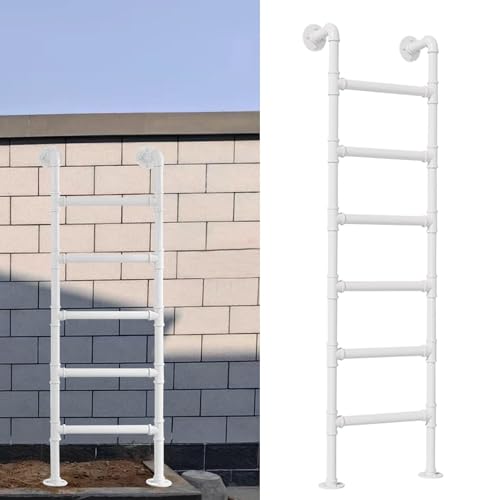 Échelle de lit superposé en fer forgé blanc haute résistance avec marches sûres - 2