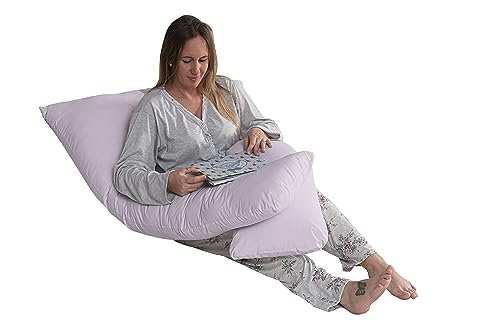 Travesseiro De Corpo Gravida, Gestante e Pós Cirurgico Com Ziper Lilas