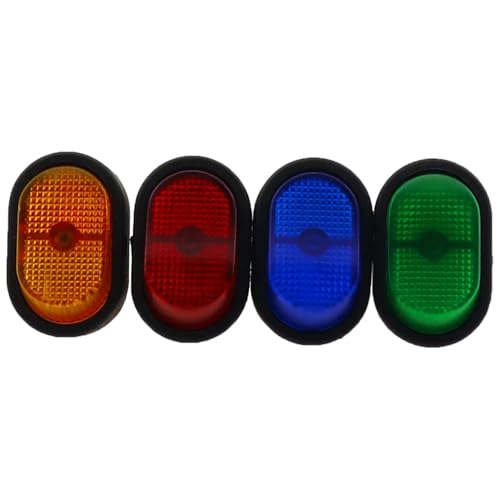 Interrupteur rouge 12V 30A à bascule robuste avec indicateur lumineux LED - 3
