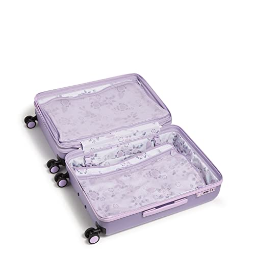 Image of Vera Bradley Women's Hardside Rolling Suitcase Luggage, Purple Shimmer, 22 inch Carry On, 26 inch Check In, & 29 inch Check In