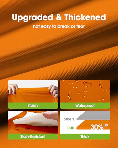 Image of Pureegg Plastic Table Cloth Disposable 20 Pack, 84'' Round Table Cloths, Halloween Party, Thanksgiving Decorations, Harvest, Fall Tablecloths, Round Tables, Leakproof & Sturdy, Orange