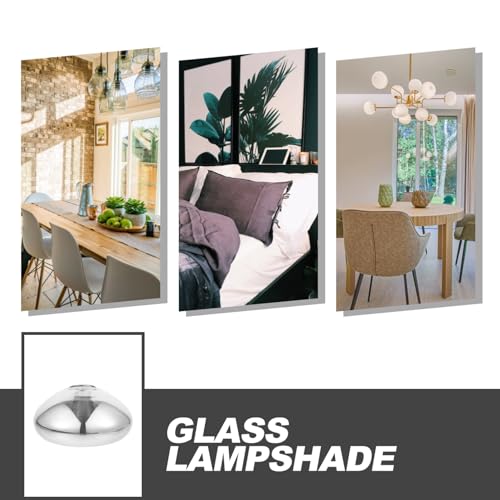 Image of Gadpiparty Ceiling Lampshade Smoke Glass Light Cover for Fixture Modern Decorative Light Shade for Dining Room Living Room Kitchen and Lighting