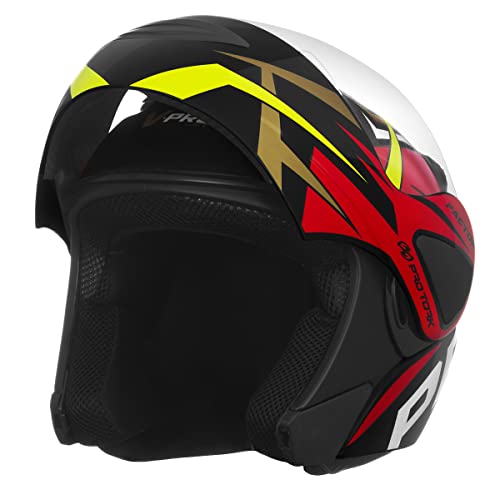 CAPACETE ESCAMOTEÁVEL PRO TORK V-PRO JET FACTOR BRILHANTE VERMELHO TAM. 58