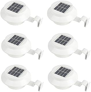 iSunMoon 6 Pack Gutter Solar Lights Outdoor LED Gutter Lights Solar Powered