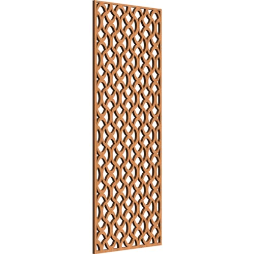 Image of Resort Decorative Pierced Fretwork Wood Wall Panels, 11 3 /8 inchW x 29 3 /8 inchH x 1 /4 inchT, Cherry