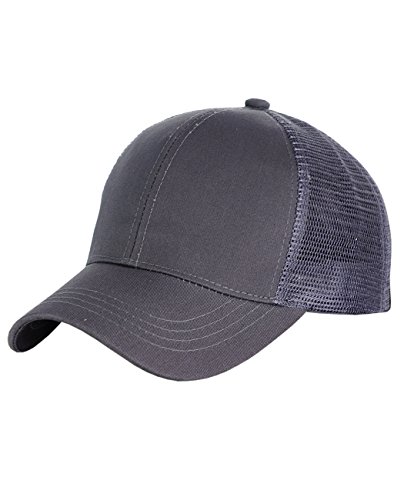 Image of C.C Ponycap Messy High Bun Ponytail Adjustable Mesh Trucker Baseball Cap Hat