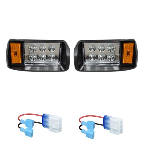Orle Oko LED Headlight Kit for Club Car DS with Adapter Factory Style Golf Cart Headlight for 1993-Up 12 Volt Club Car DS Replace OEM 101988002 101988001