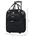 KROSER Carry On Underseat Multi-functional, 16-inch Underseater Lightweight Overnight Suitcase for Men Women, Black